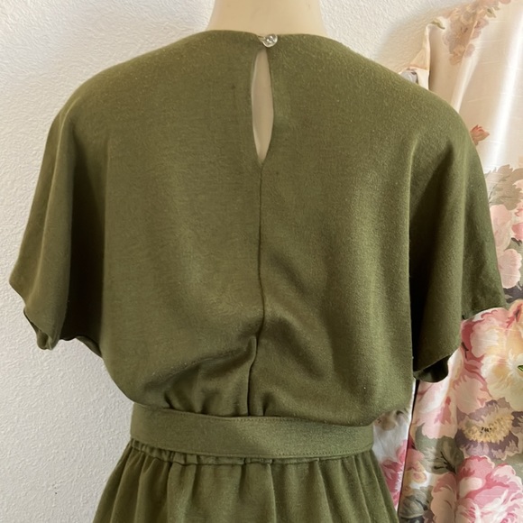 Vintage Dress Olive Green - Picture 11 of 14